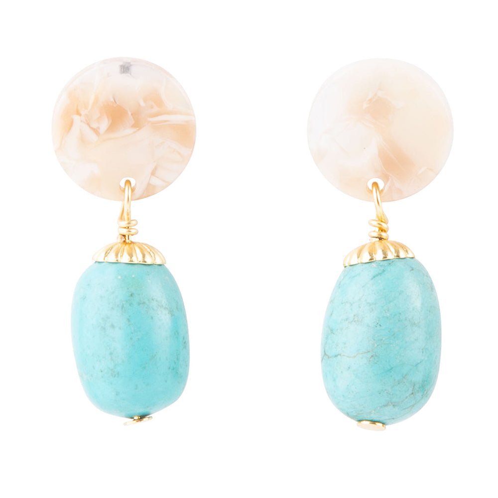 Baron Turquoise Drop Earrings - Barse Jewelry