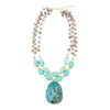 Baron Turquoise Magnesite Pendant Statement Necklace - Barse Jewelry