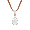 Basic Mother of Pearl and Sterling Silver Pendant Necklace - Barse Jewelry
