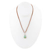 Basic Turquoise and Sterling Silver Pendant Leather Necklace - Barse Jewelry