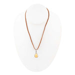 Basic Yellow Agate and Sterling Silver Pendant Necklace - Barse Jewelry