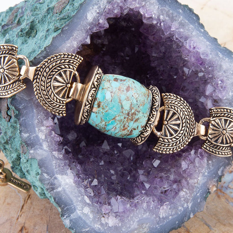 Batik Turquoise Toggle Bracelet - Barse Jewelry