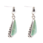 Begondor Green Turquoise Sterling Silver Post Drop Earrings - Barse Jewelry