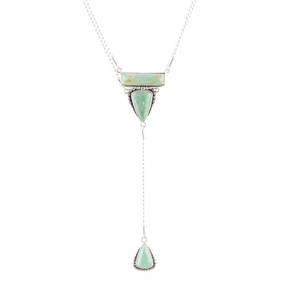 Begondor Green Turquoise Sterling Y Necklace - Barse Jewelry