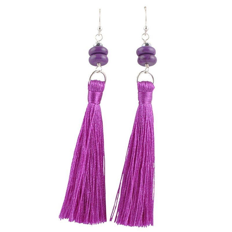 BeTasseled Earring-Purple Magnesite - Barse Jewelry