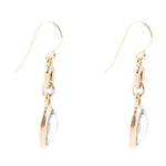 Black Mother of Pearl and Golden Bronze Drop Earrings - Barse Jewelry