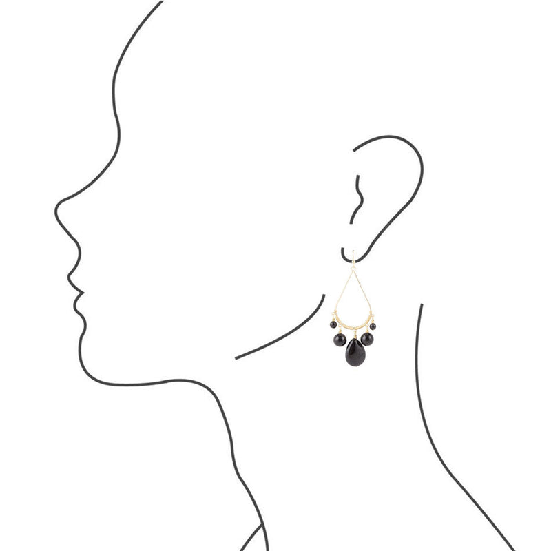 Black Onyx Chandelier Earrings - Barse Jewelry