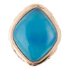 Blue Agate Scrolled Bronze Ring - Barse Jewelry