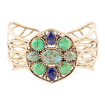 Blue Hues Multi Stone Cuff Bracelet - Barse Jewelry