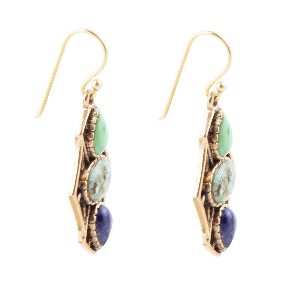 Blue Hues Multi Stone Earring - Barse Jewelry