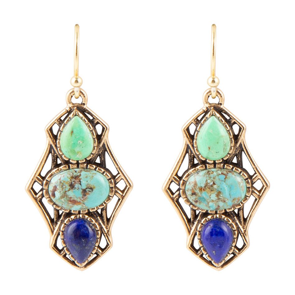 Blue Hues Multi Stone Earring - Barse Jewelry