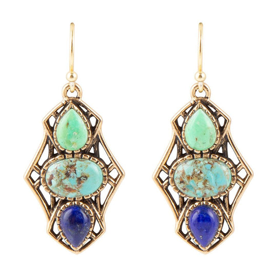 Blue Hues Multi Stone Earring