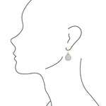 Blue Lace Agate Prong Teardrop Earrings - Barse Jewelry