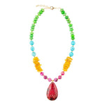 Bogota Fuchsia Jasper Statement Necklace - Barse Jewelry