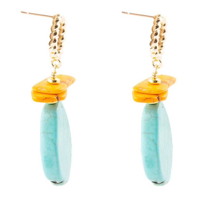 Bogota Turquoise Post Earrings - Barse Jewelry