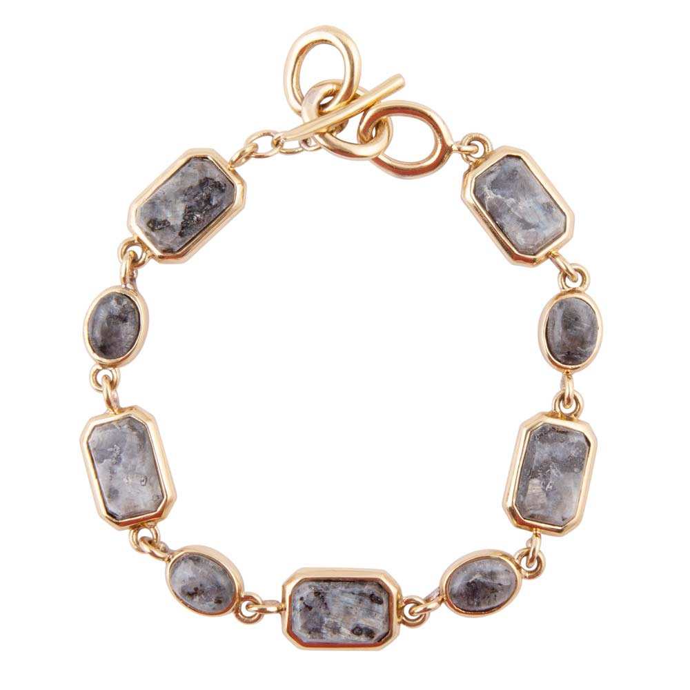 Bold Labradorite and Bronze Toggle Bracelet - Barse Jewelry