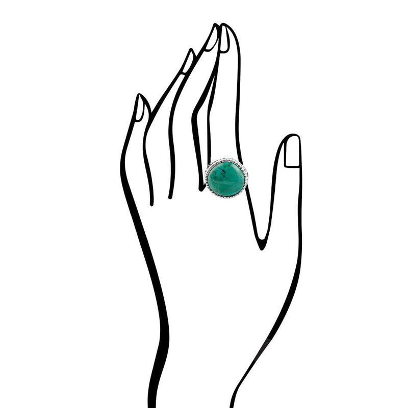 Bold Turquoise Round Ring - Barse Jewelry