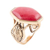 Bordeaux Quartz Ornate Statement Ring - Barse Jewelry