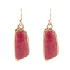 Bordeaux Quartz Slab Earrings - Barse Jewelry
