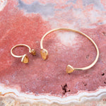 Bronze and Citrine Trident Ring - Barse Jewelry