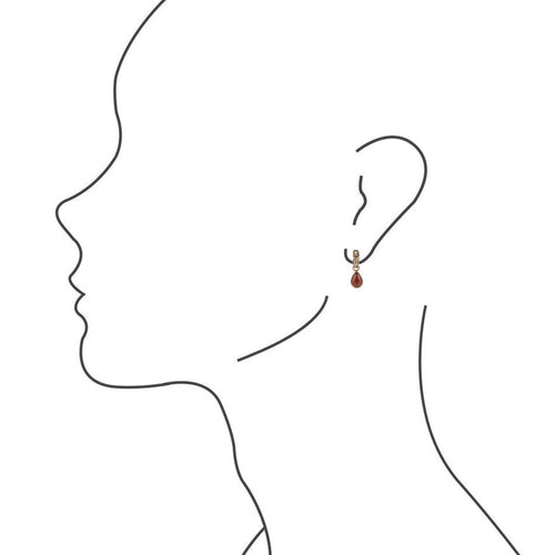 Bronze Carnelian Charm Earrings - Barse Jewelry