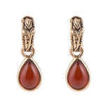 Bronze Carnelian Charm Earrings - Barse Jewelry