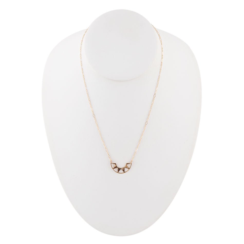 Bronze Half Sun Necklace - Barse Jewelry