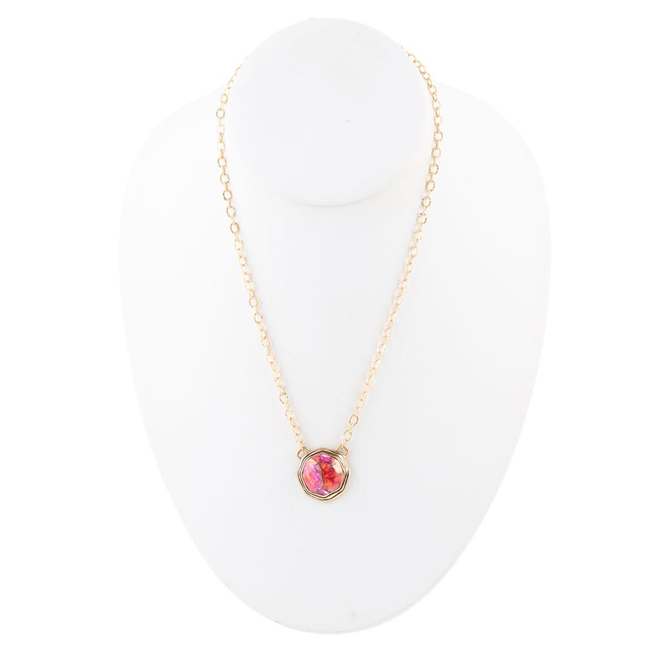Bronze Infused Oyster shell Necklace - Barse Jewelry