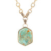 Bronze Link and Turquoise Necklace - Barse Jewelry