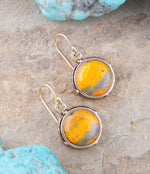 Bumblebee Jasper Round Drop Earrings - Barse Jewelry