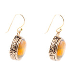 Bumblebee Jasper Round Drop Earrings - Barse Jewelry
