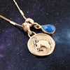 Capricorn - Zodiac Lapis Charm Necklace - Barse Jewelry