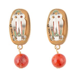 Catalina Orange Sponge Coral Clip Earrings - Barse Jewelry