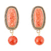 Catalina Orange Sponge Coral Clip Earrings - Barse Jewelry