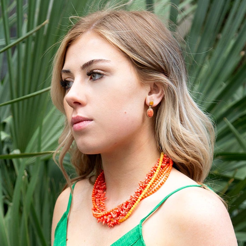 Celosia Coral Torsade Necklace - Barse Jewelry