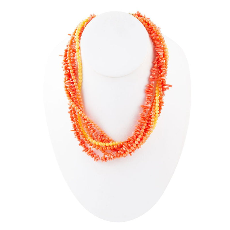 Celosia Coral Torsade Necklace - Barse Jewelry