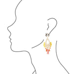 Celosia Yellow Jade Rattan Earrings - Barse Jewelry