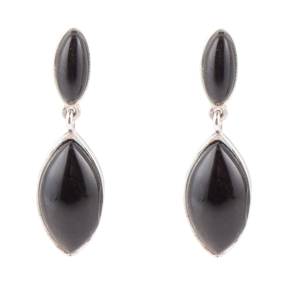 Champion Onyx and Sterling Silver Earrings - Barse Jewelry