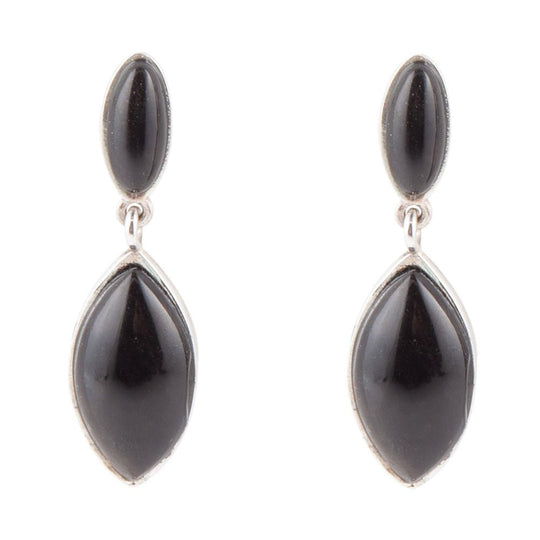 Champion Onyx and Sterling Silver Earrings