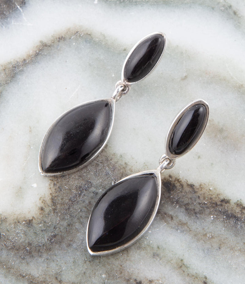 Champion Onyx and Sterling Silver Earrings - Barse Jewelry