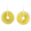 Chartruese Lemon Jade Disc Earrings - Barse Jewelry