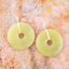 Chartruese Lemon Jade Disc Earrings - Barse Jewelry