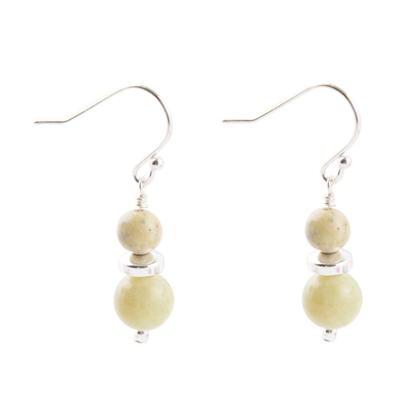 Chartruese Lemon Jade Drop Earrings - Barse Jewelry