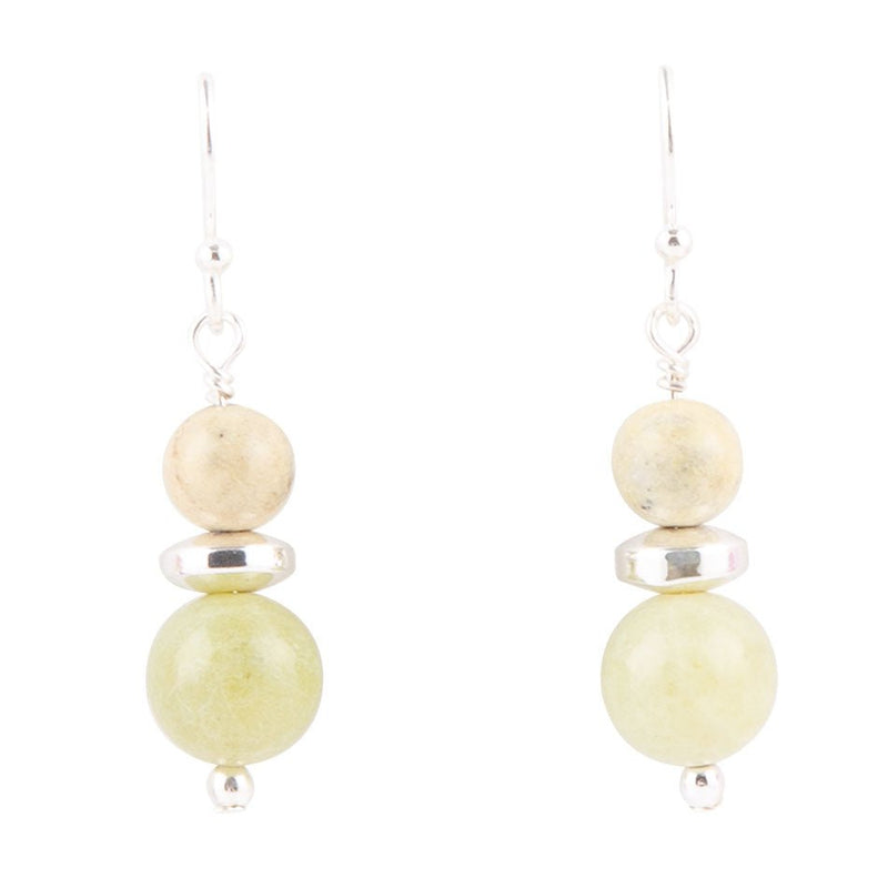 Chartruese Lemon Jade Drop Earrings - Barse Jewelry