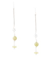 Chartruese Lemon Jade Linear Earrings - Barse Jewelry