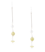 Chartruese Lemon Jade Linear Earrings - Barse Jewelry