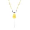 Chartruese Lemon Jade Long Pendant Necklace - Barse Jewelry