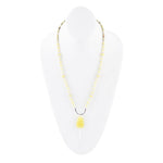 Chartruese Lemon Jade Long Pendant Necklace - Barse Jewelry