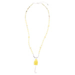 Chartruese Lemon Jade Long Pendant Necklace - Barse Jewelry