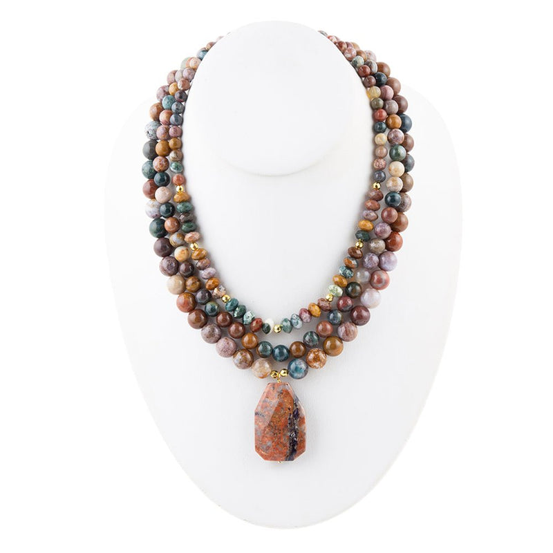 Cheyenne Jasper Statement Necklace - Barse Jewelry